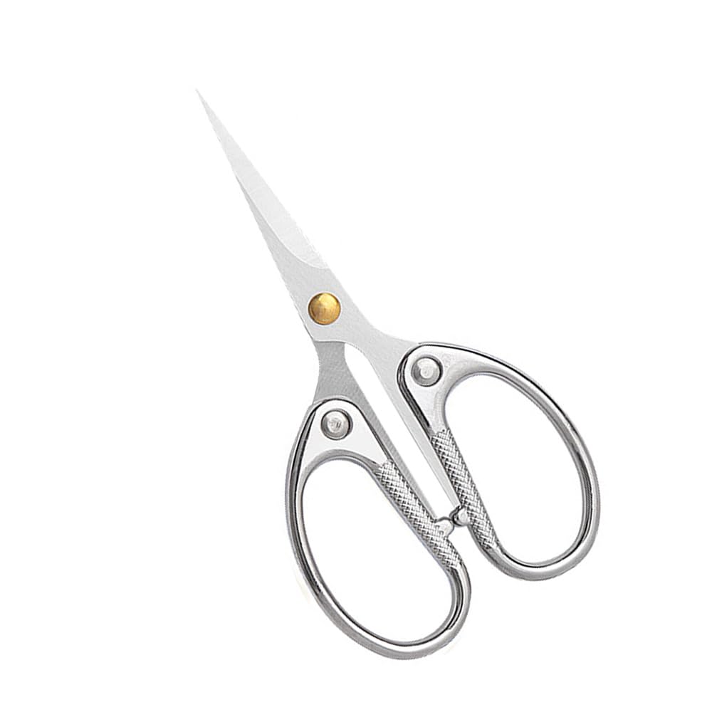 5" All Stainless Steel Office Scissors,Ultra Sharp Blade Shears,Sturdy Sharp Scissor for Office Home School Sewing Fabric Craft Paper All Purpose Scissors Gold
