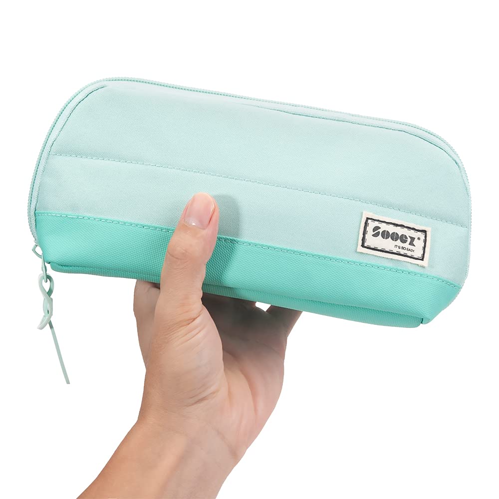 Sooez Wide-Opening Pencil Pen Case, Lightweight Spacious Pencil Bag Pouch