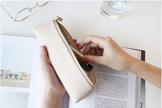 Doraking PU Leather Cosmetic Makeup Bag Pen Stationery Case