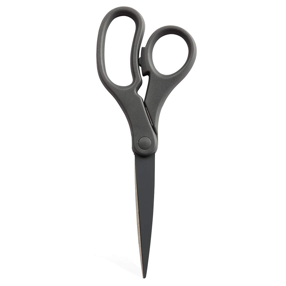 JAM PAPER Multi-Purpose Precision Scissors - 8 Inch - White - Ergonomic Handle & Stainless Steel Blades - Sold Individually