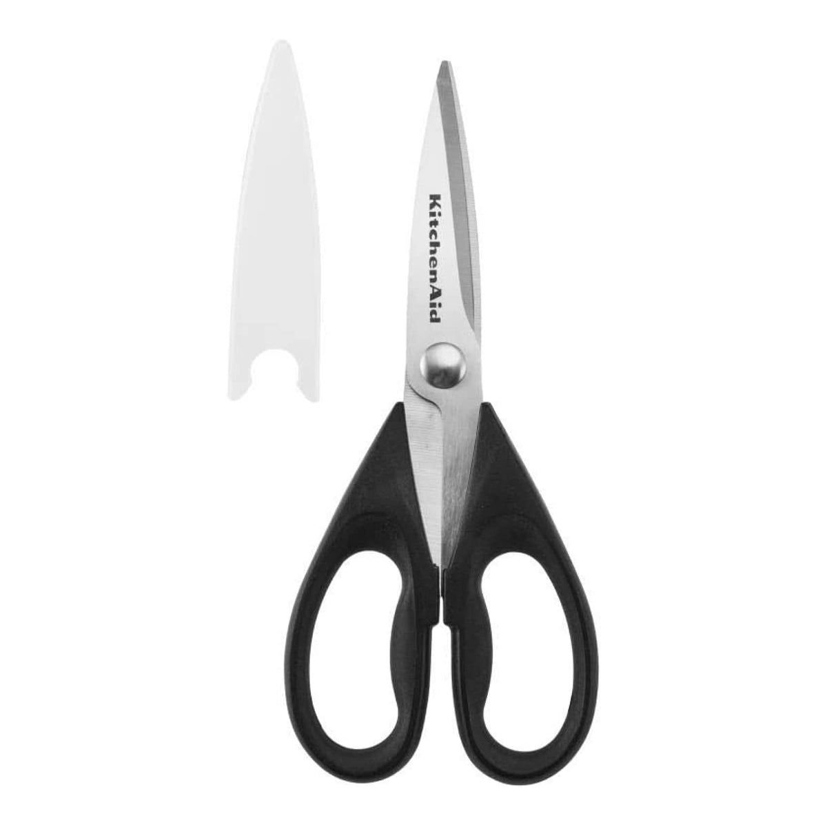 KitchenAid All Purpose Kitchen Shears with Protective Sheath Durable Stainless Steel Scissors, Dishwasher Safe, Soft Grip Comfort Handle, 8.72 Inch, Pistachio