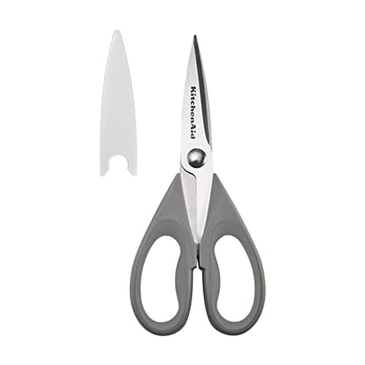 KitchenAid All Purpose Kitchen Shears with Protective Sheath Durable Stainless Steel Scissors, Dishwasher Safe, Soft Grip Comfort Handle, 8.72 Inch, Pistachio