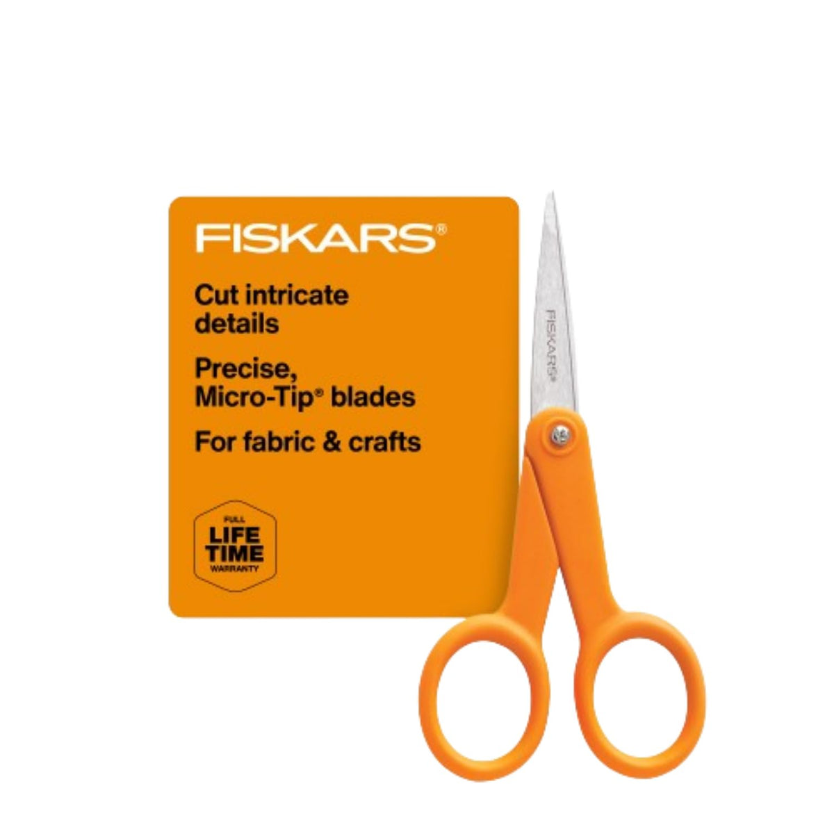 Fiskars 2-Piece Original Orange-Handled Scissors Set, Stainless Steel Blade