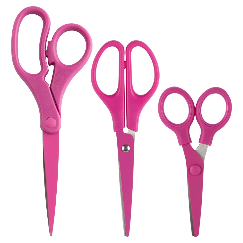 JAM PAPER Multi-Purpose Precision Scissors - 8 Inch - White - Ergonomic Handle & Stainless Steel Blades - Sold Individually
