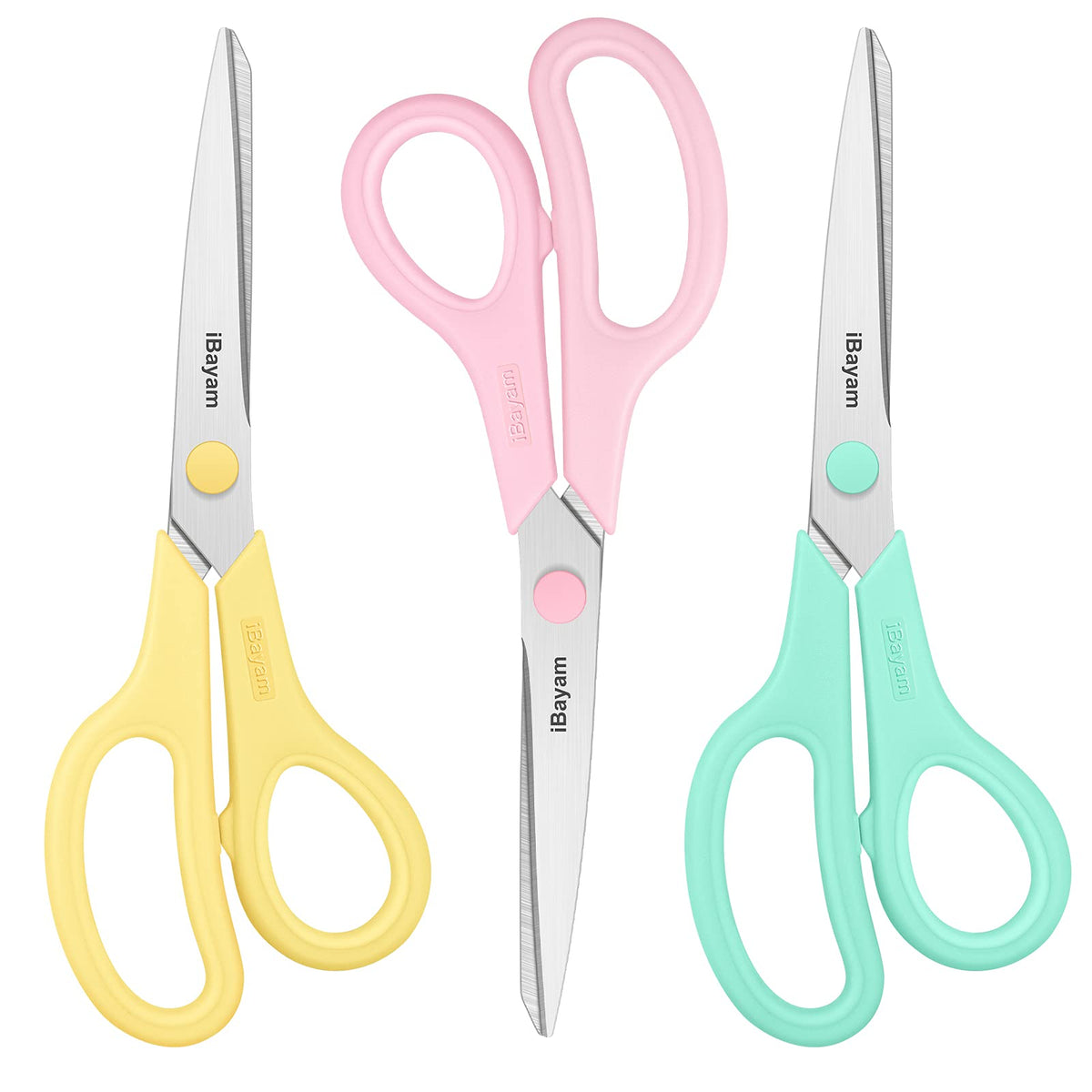 iBayam 8.5" Heavy Duty Scissors All Purpose for Office School Crafts Sewing