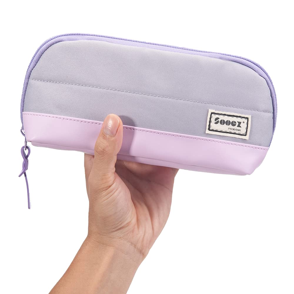 Sooez Wide-Opening Pencil Pen Case, Lightweight Spacious Pencil Bag Pouch