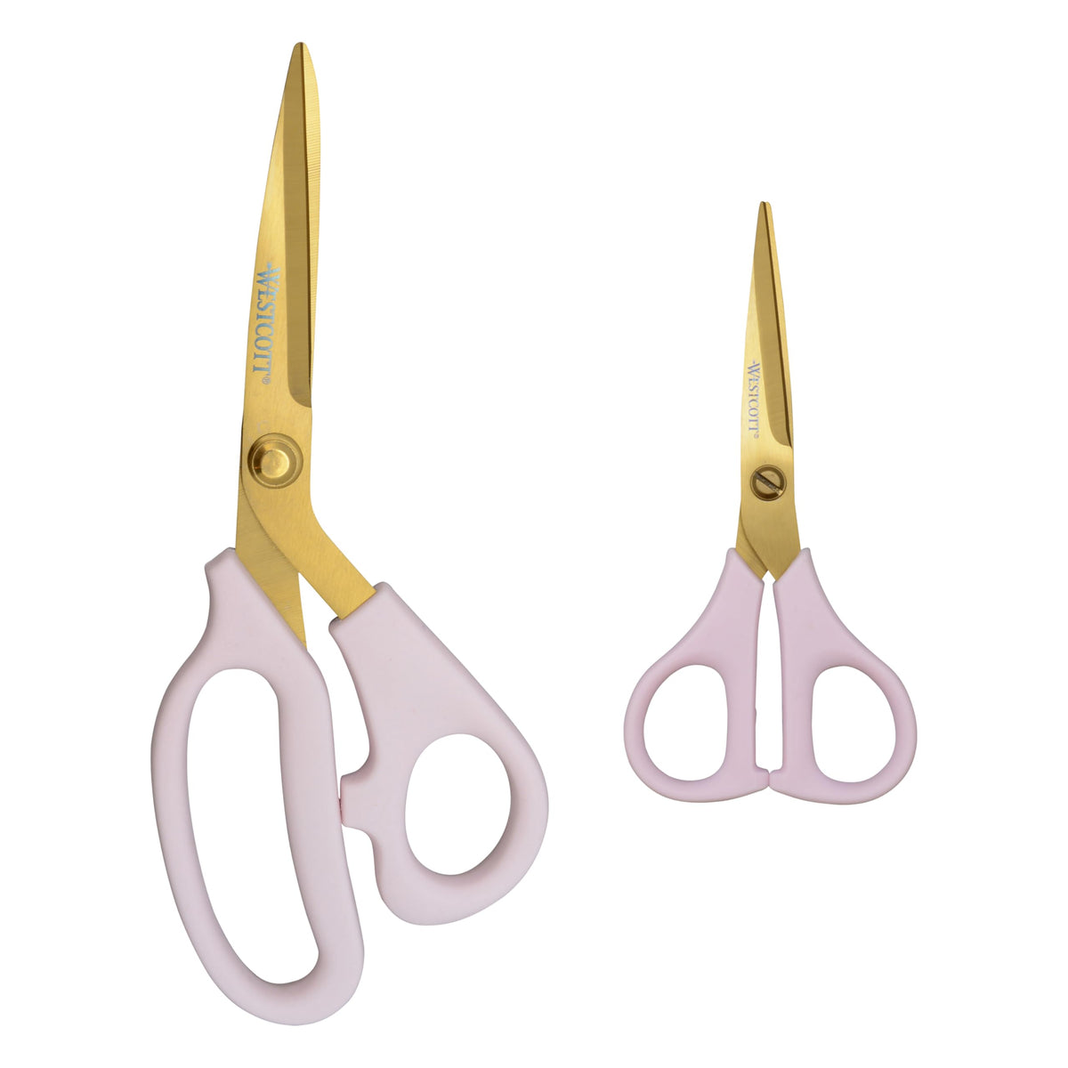 Westcott All-Purpose Kitchen Shears, Pink with Gold Blades - Durable Kitchen Shears with Precision-Ground Blades for Easy Cutting and Meal Prep - 8-Inch
