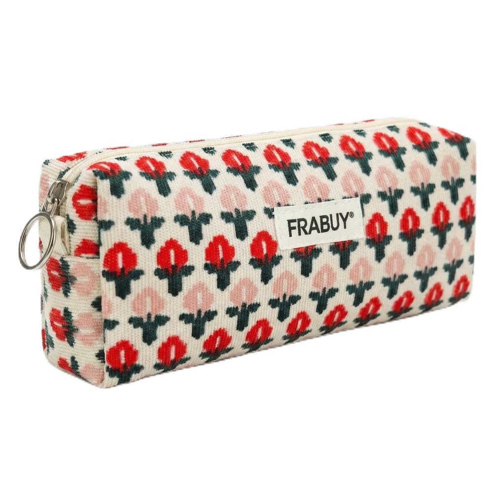Soft Corduroy Pencil Case Pen Pouch Organizer, Small Stationery Bag