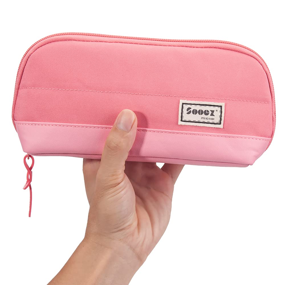 Sooez Wide-Opening Pencil Pen Case, Lightweight Spacious Pencil Bag Pouch