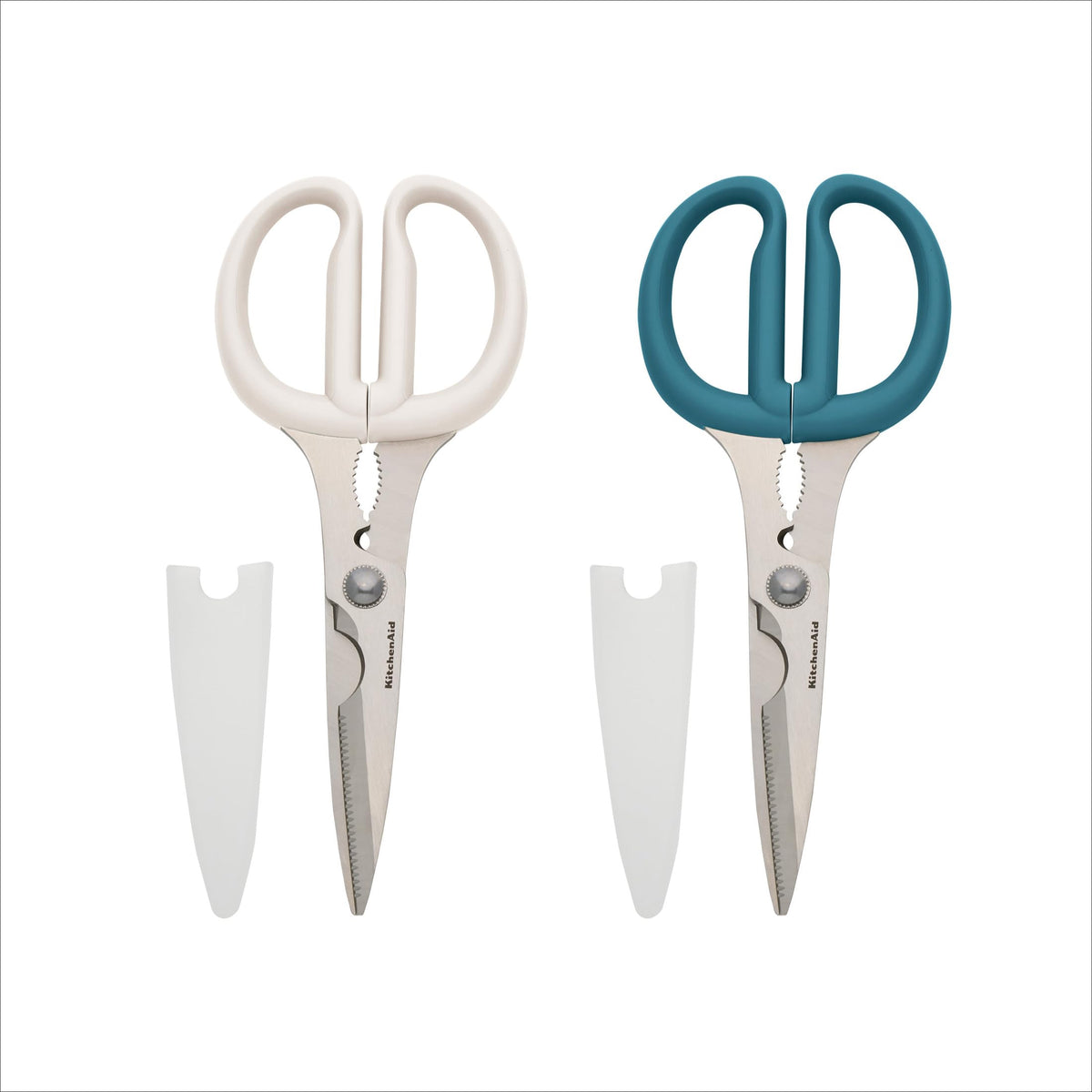 KitchenAid All Purpose Kitchen Shears with Protective Sheath Durable Stainless Steel Scissors, Dishwasher Safe, Soft Grip Comfort Handle, 8.72 Inch, Pistachio