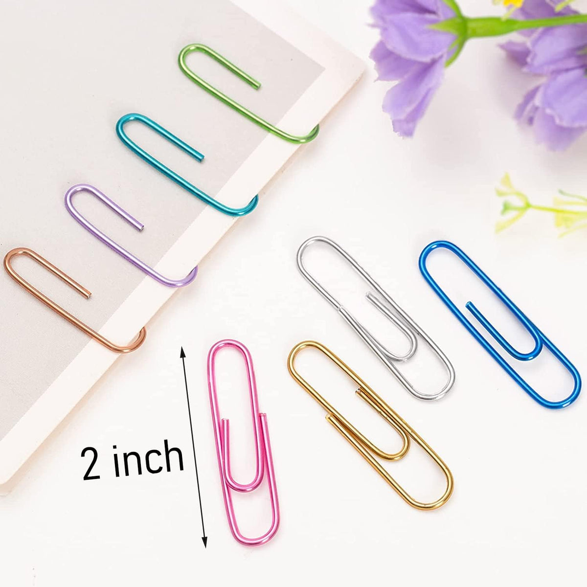 Jumbo Paper Clips, 150pcs 2 Inch Large Colored Paper Clip