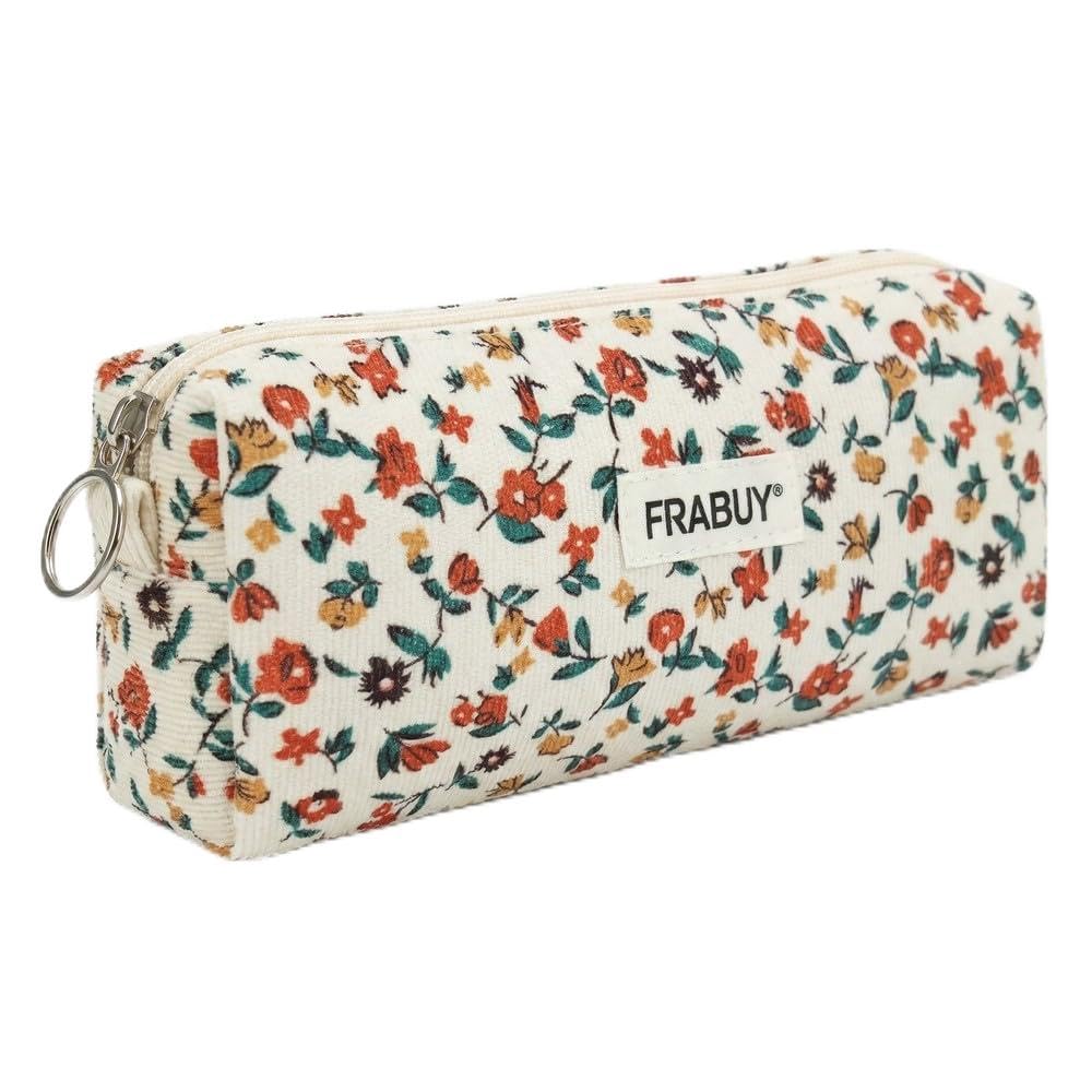 Soft Corduroy Pencil Case Pen Pouch Organizer, Small Stationery Bag