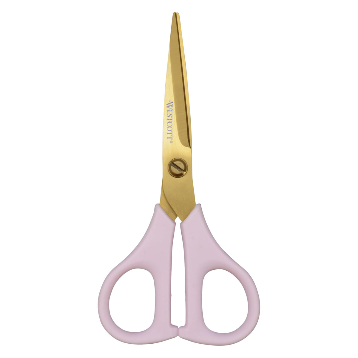 Westcott All-Purpose Kitchen Shears, Pink with Gold Blades - Durable Kitchen Shears with Precision-Ground Blades for Easy Cutting and Meal Prep - 8-Inch