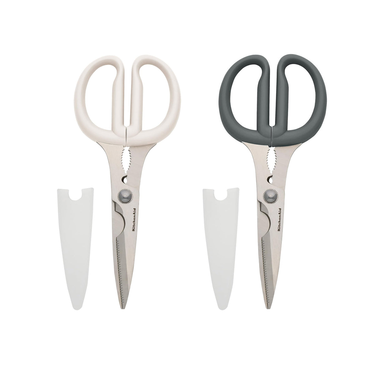 KitchenAid All Purpose Kitchen Shears with Protective Sheath Durable Stainless Steel Scissors, Dishwasher Safe, Soft Grip Comfort Handle, 8.72 Inch, Pistachio