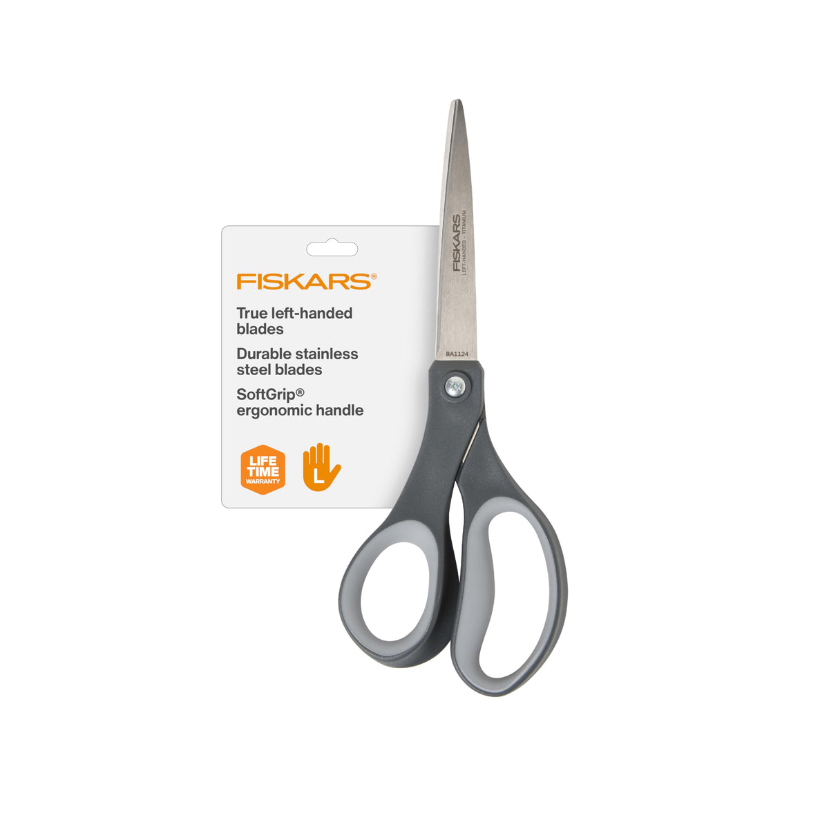 Fiskars 8" Non-Stick Titanium SoftGrip All Purpose Scissors for Office