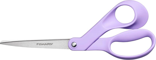 Fiskars 8" Designer Explore Collection Scissors, Ultra-Lilac