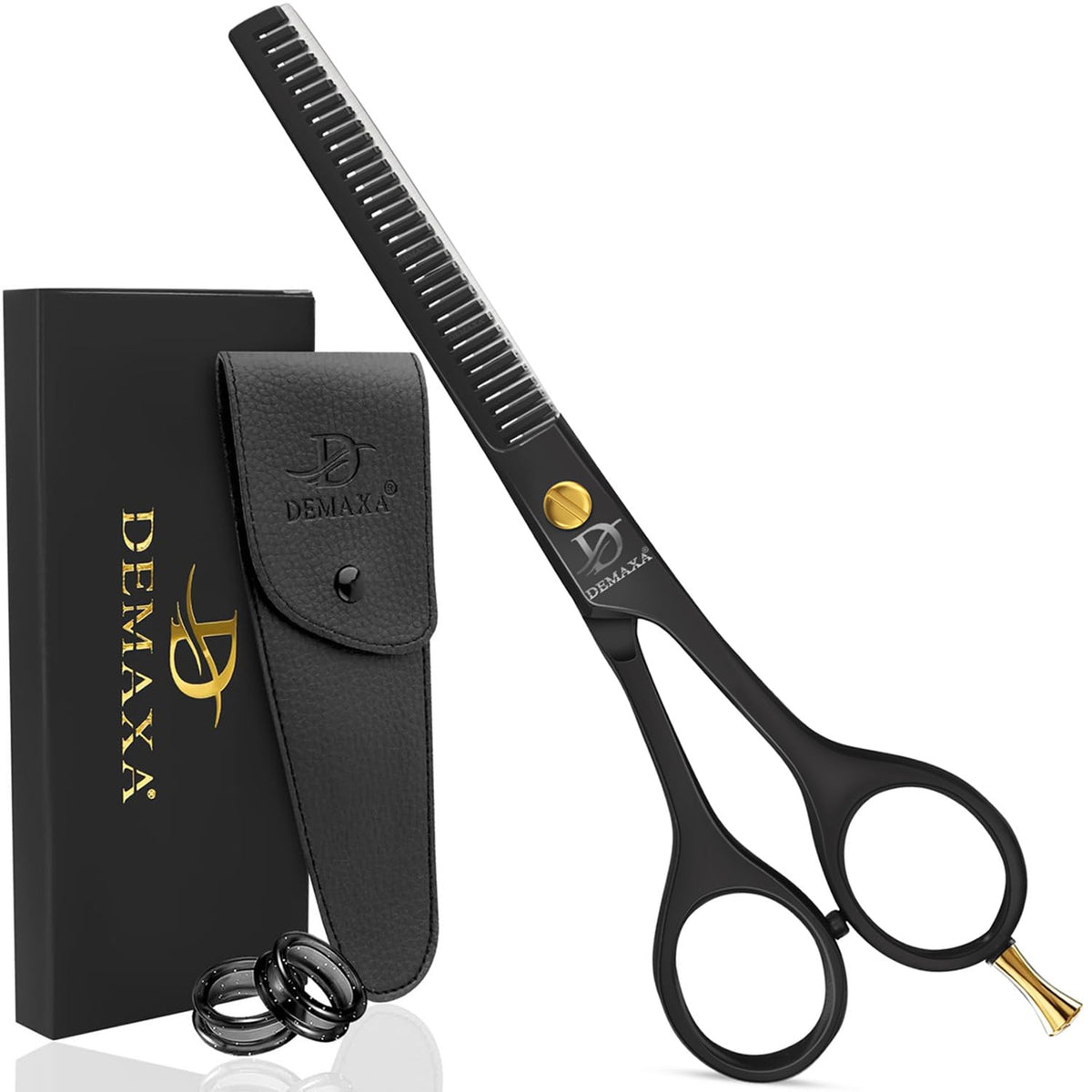 DEMAXA Professional Hair Scissors 6.5 Inch - Premium High Carbon Stainless Steel Barber Salon Hair Shears for Haircut Scissors - Ergonomic Design Super-Sharp Hair cutting Shears Blades