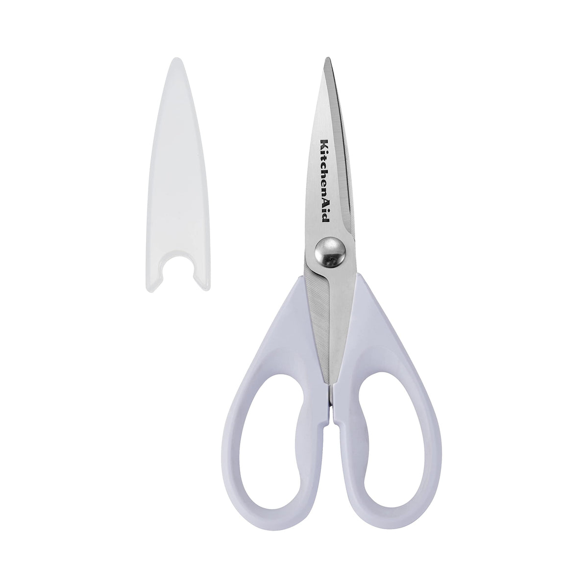 KitchenAid All Purpose Kitchen Shears with Protective Sheath Durable Stainless Steel Scissors, Dishwasher Safe, Soft Grip Comfort Handle, 8.72 Inch, Pistachio