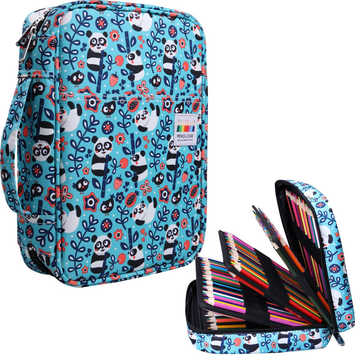 JAKAGO 220 Slots Colored Pencil Case Large Capacity Pen Holder