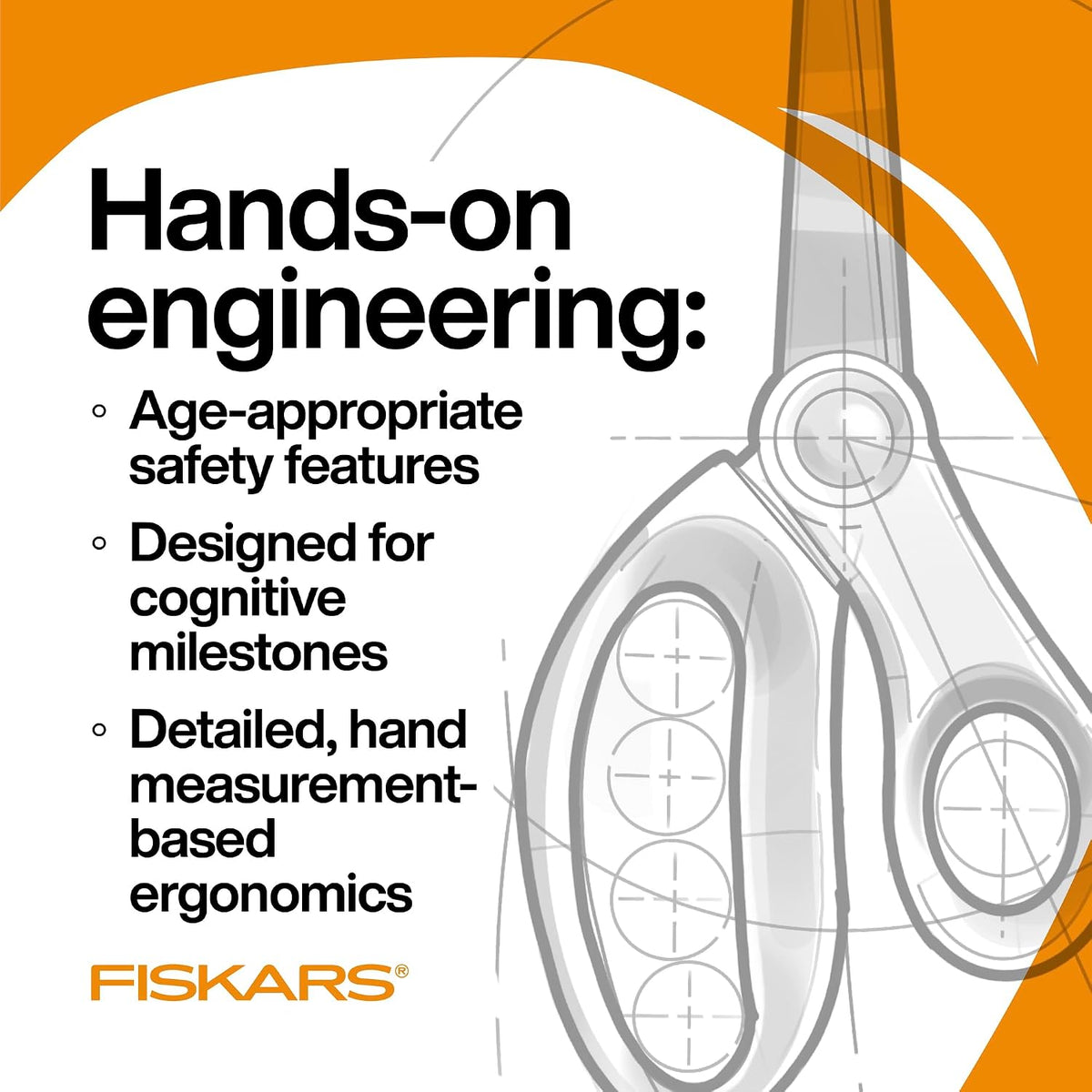 Fiskars 7" Student Scissors for Kids Ages 12-14, School & Crafting, Blue