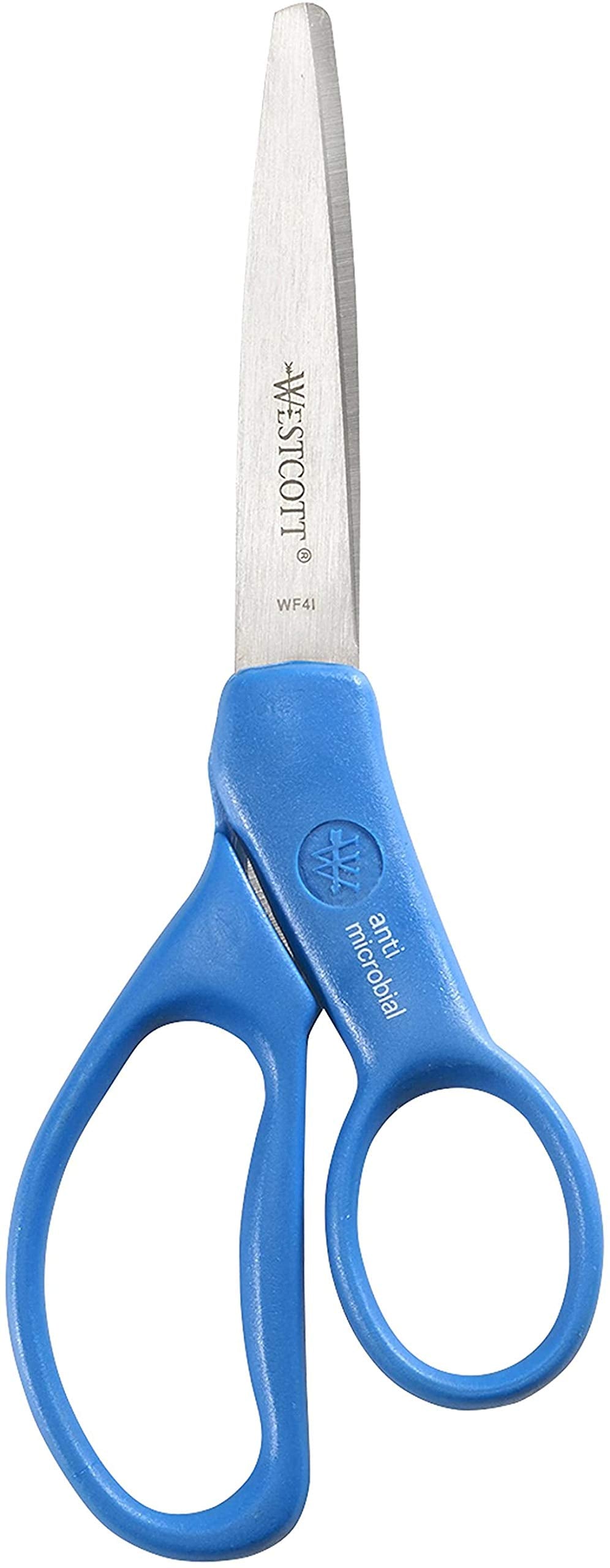 Westcott School Scissors for Kids Ages 12 and Up - Back to School Essentials and Classroom Supplies - 7-Inch Pointed Student Scissors - for Right- or Left-Handed Use - Red/Gray - 2 Pack
