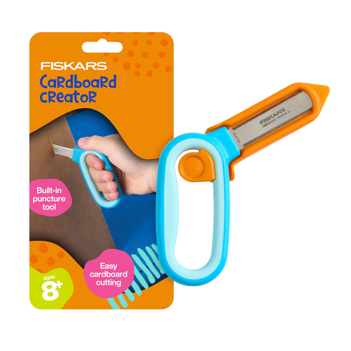 Fiskars 6" Kids Super Scissors with PowerCut Technology, Stainless Steel, School Supplies