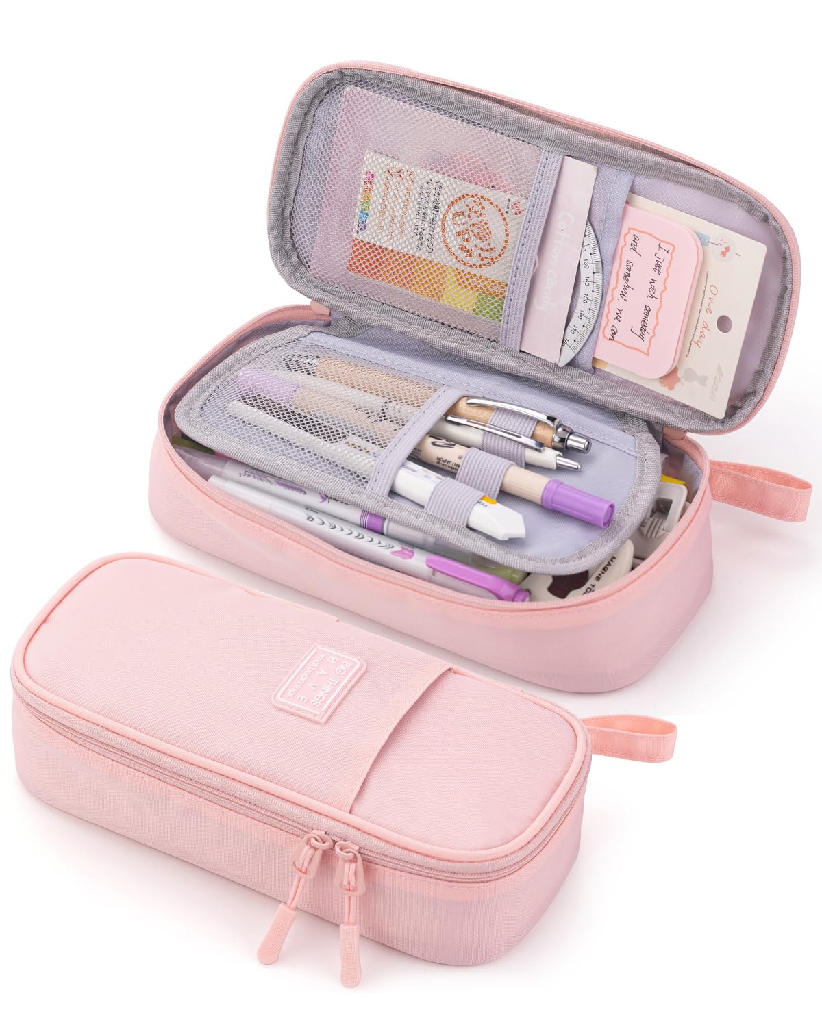 CICIMELON Durable Pen Pencil Case Big Storage Pen Pouch Bag for School Supplies Office College Teen Girls Adults, Purple