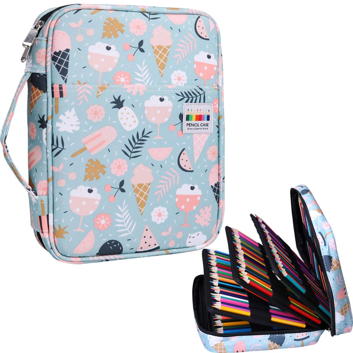 JAKAGO 220 Slots Colored Pencil Case Large Capacity Pen Holder