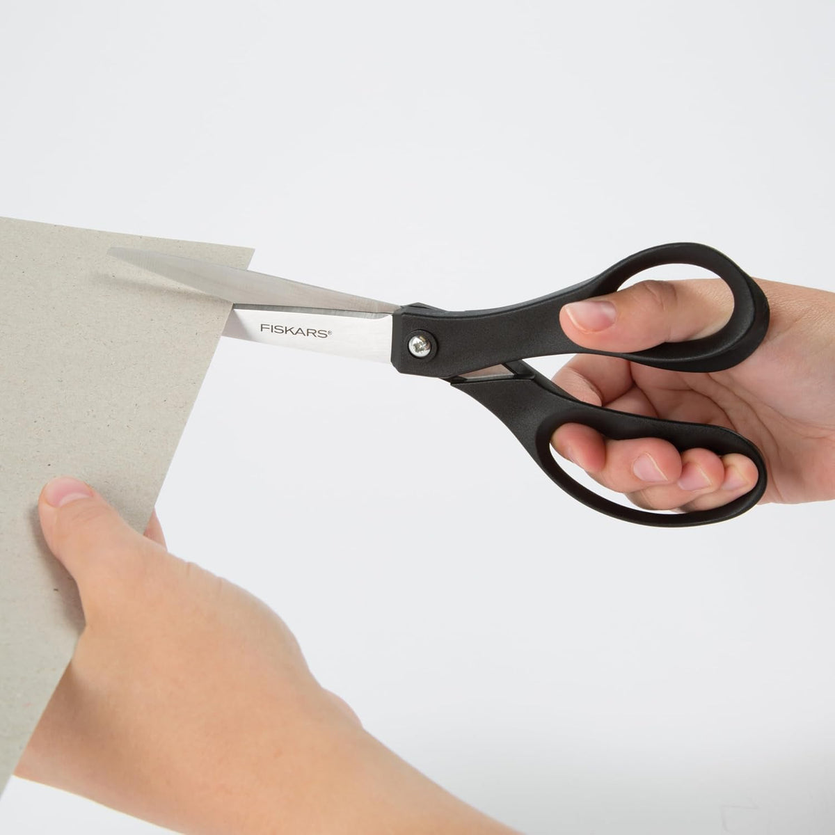 Fiskars 8" Everyday Recycled Stainless Steel Scissors, Home & Office, Gray