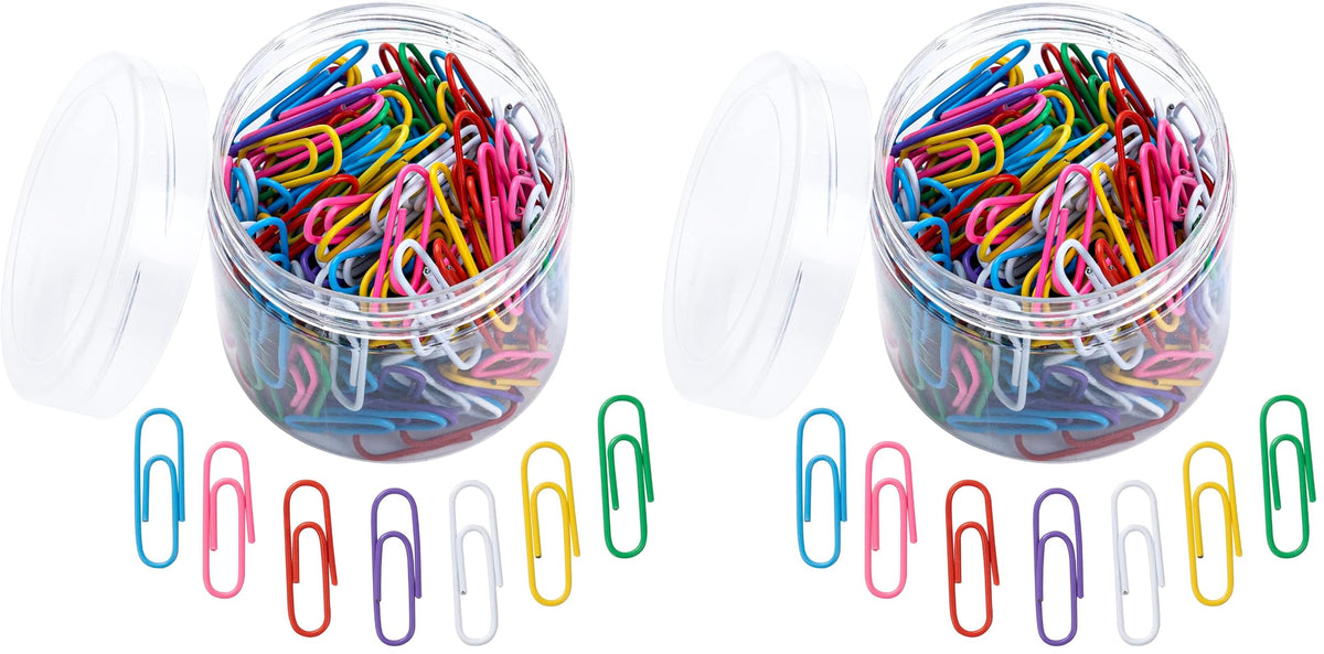 200 Colorful Paper Clips, 28mm - Reusable for School, Office, Folders, Bookmarks, DIY Albums