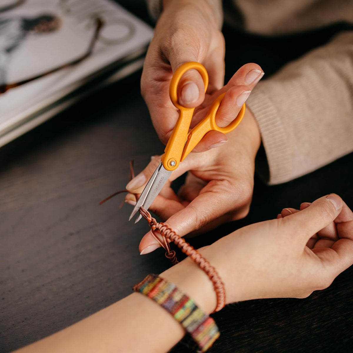 Fiskars 2-Piece Original Orange-Handled Scissors Set, Stainless Steel Blade