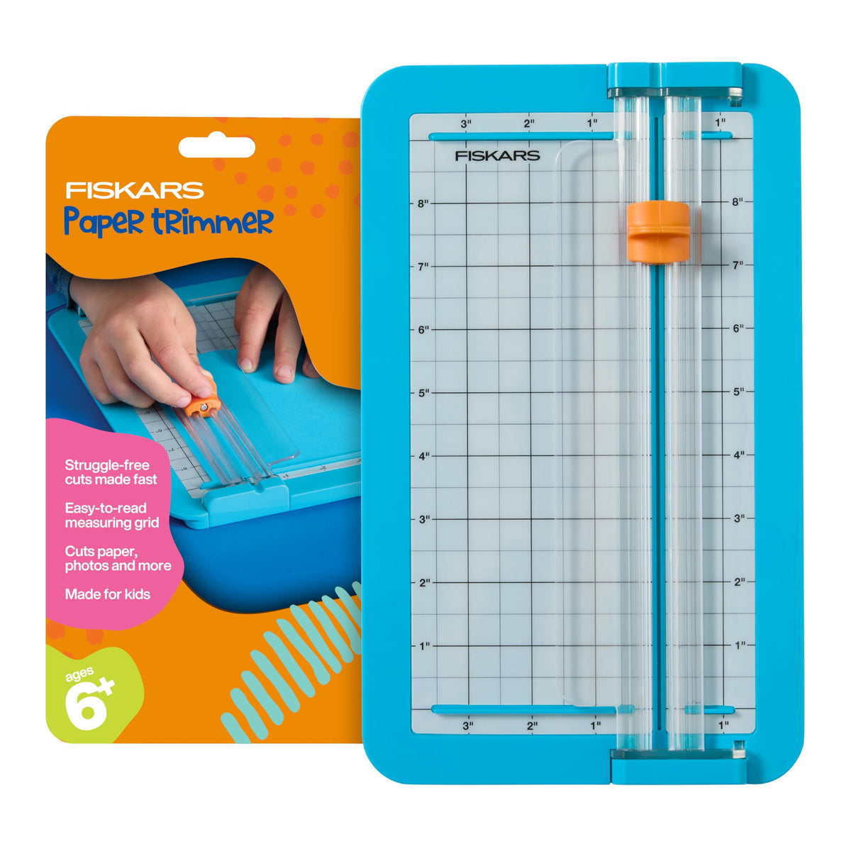 Fiskars 6" Kids Super Scissors with PowerCut Technology, Stainless Steel, School Supplies