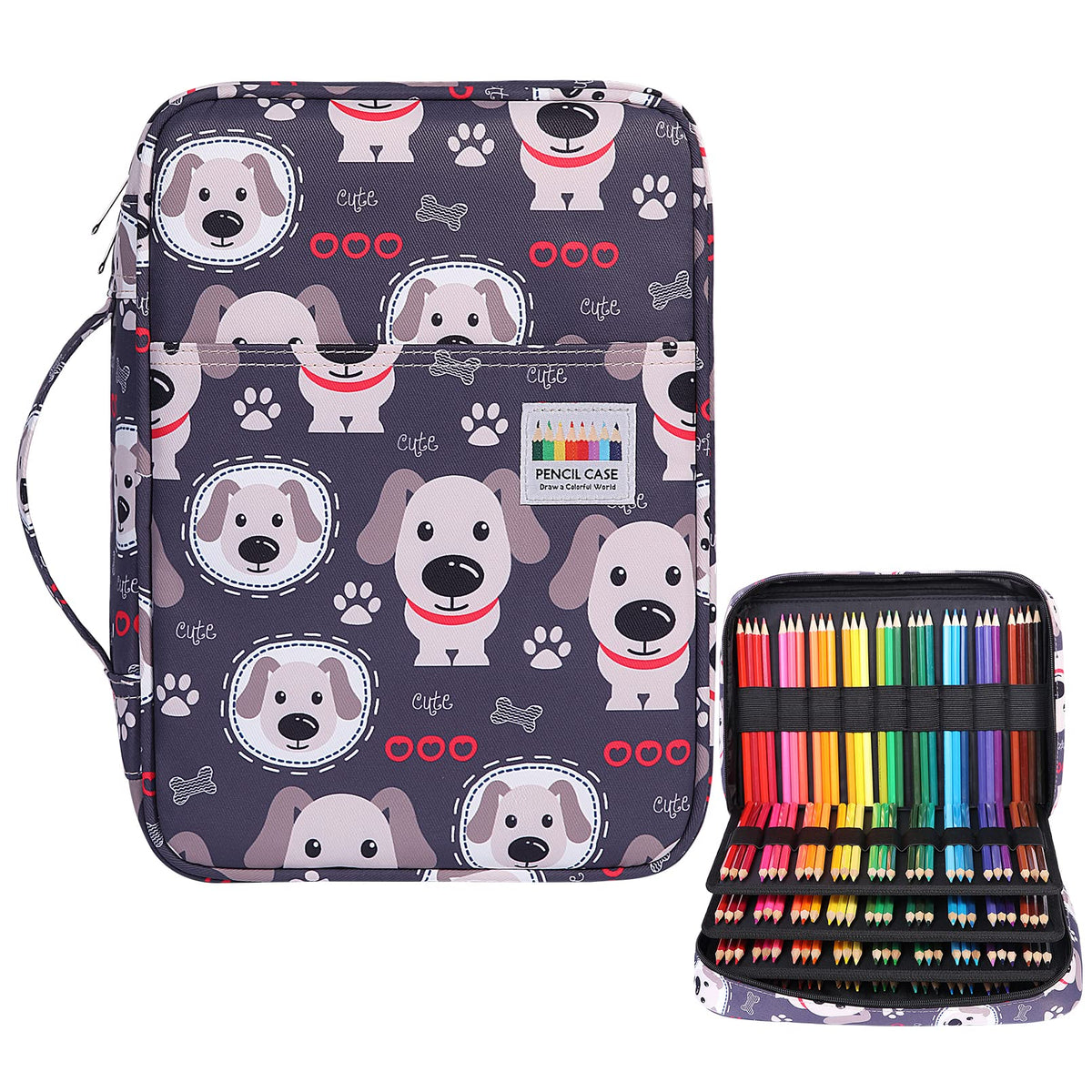 JAKAGO 220 Slots Colored Pencil Case Large Capacity Pen Holder