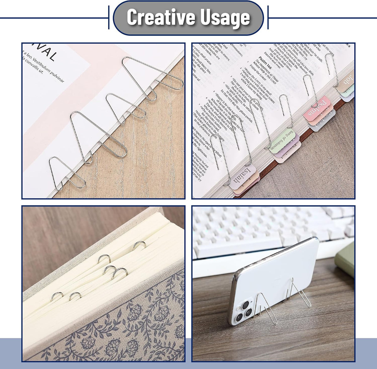 Mr. Pen- Silver Paper Clips, 450 pcs, 1", 1-1/4", 2"