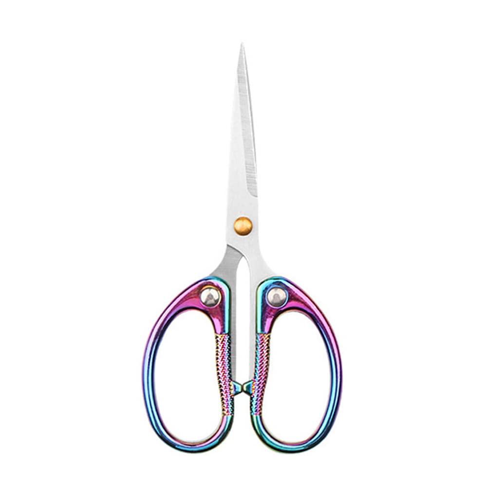 5" All Stainless Steel Office Scissors,Ultra Sharp Blade Shears,Sturdy Sharp Scissor for Office Home School Sewing Fabric Craft Paper All Purpose Scissors Gold