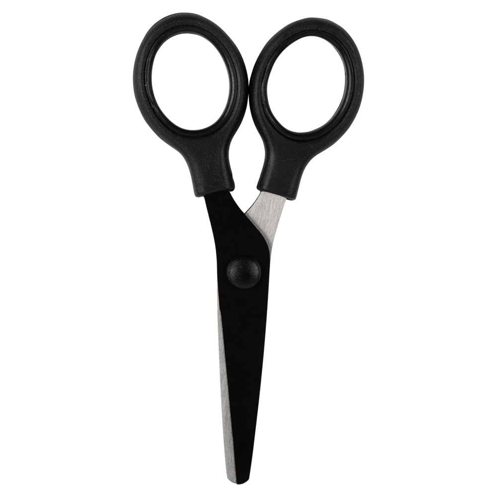 JAM PAPER Multi-Purpose Precision Scissors - 8 Inch - White - Ergonomic Handle & Stainless Steel Blades - Sold Individually