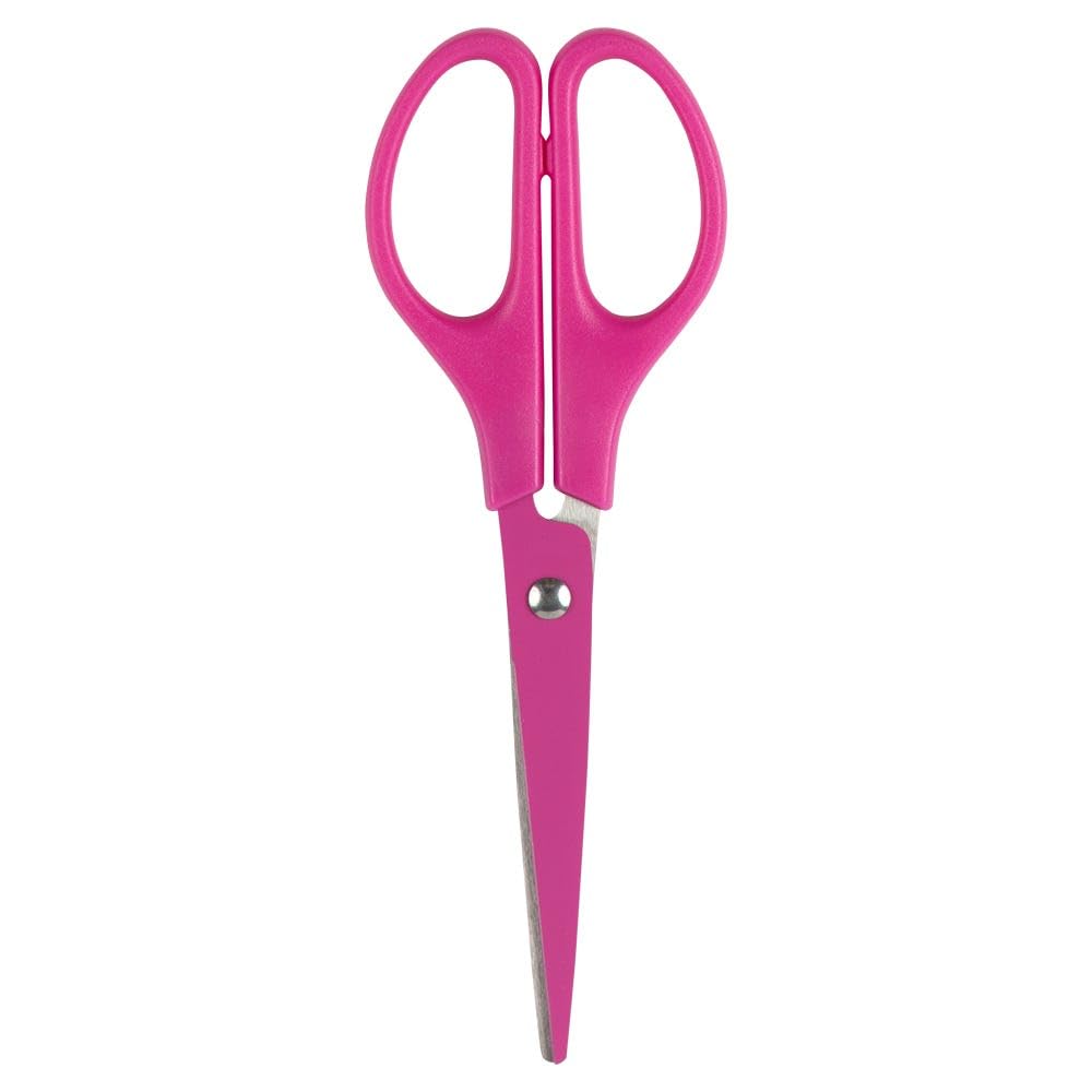 JAM PAPER Multi-Purpose Precision Scissors - 8 Inch - White - Ergonomic Handle & Stainless Steel Blades - Sold Individually