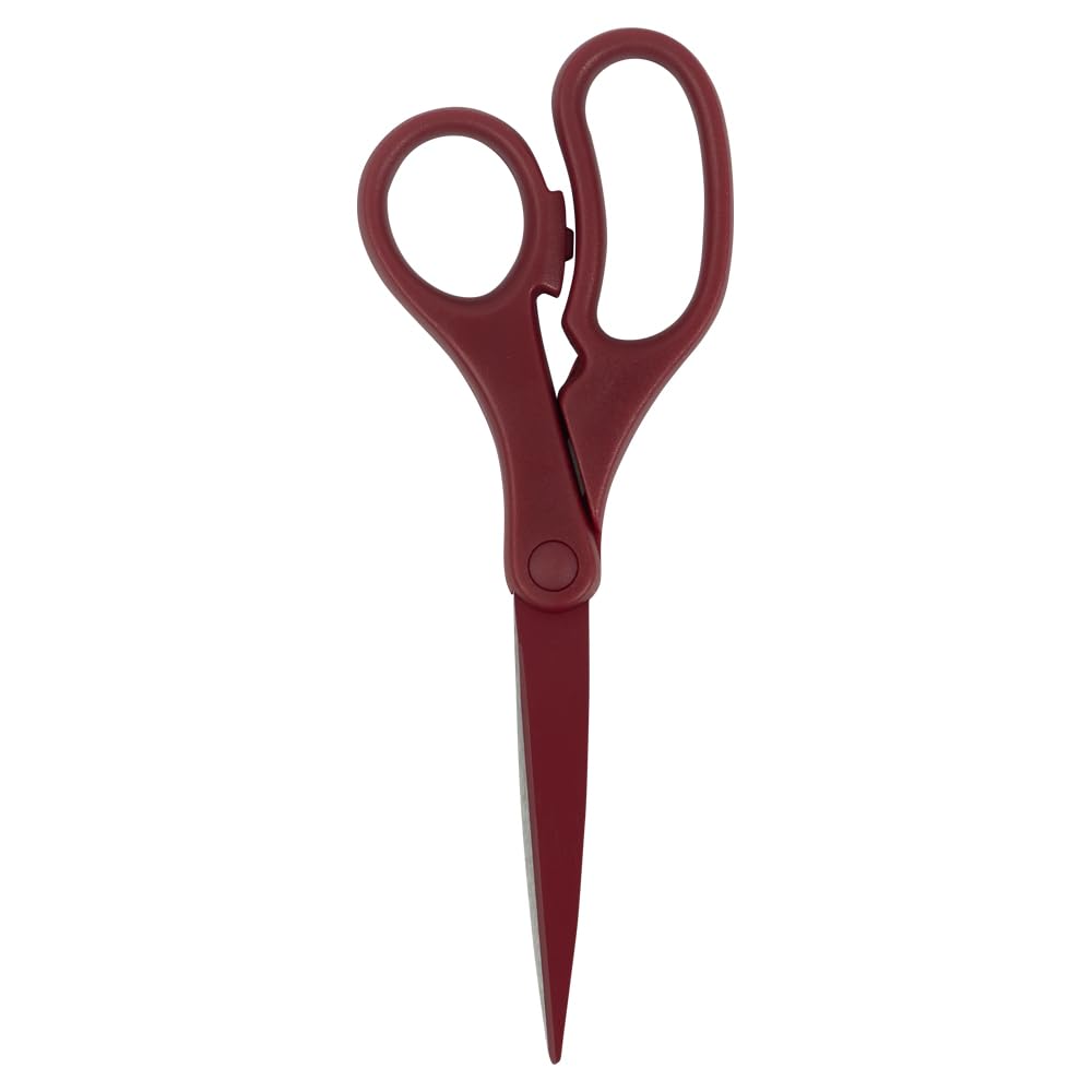 JAM PAPER Multi-Purpose Precision Scissors - 8 Inch - White - Ergonomic Handle & Stainless Steel Blades - Sold Individually