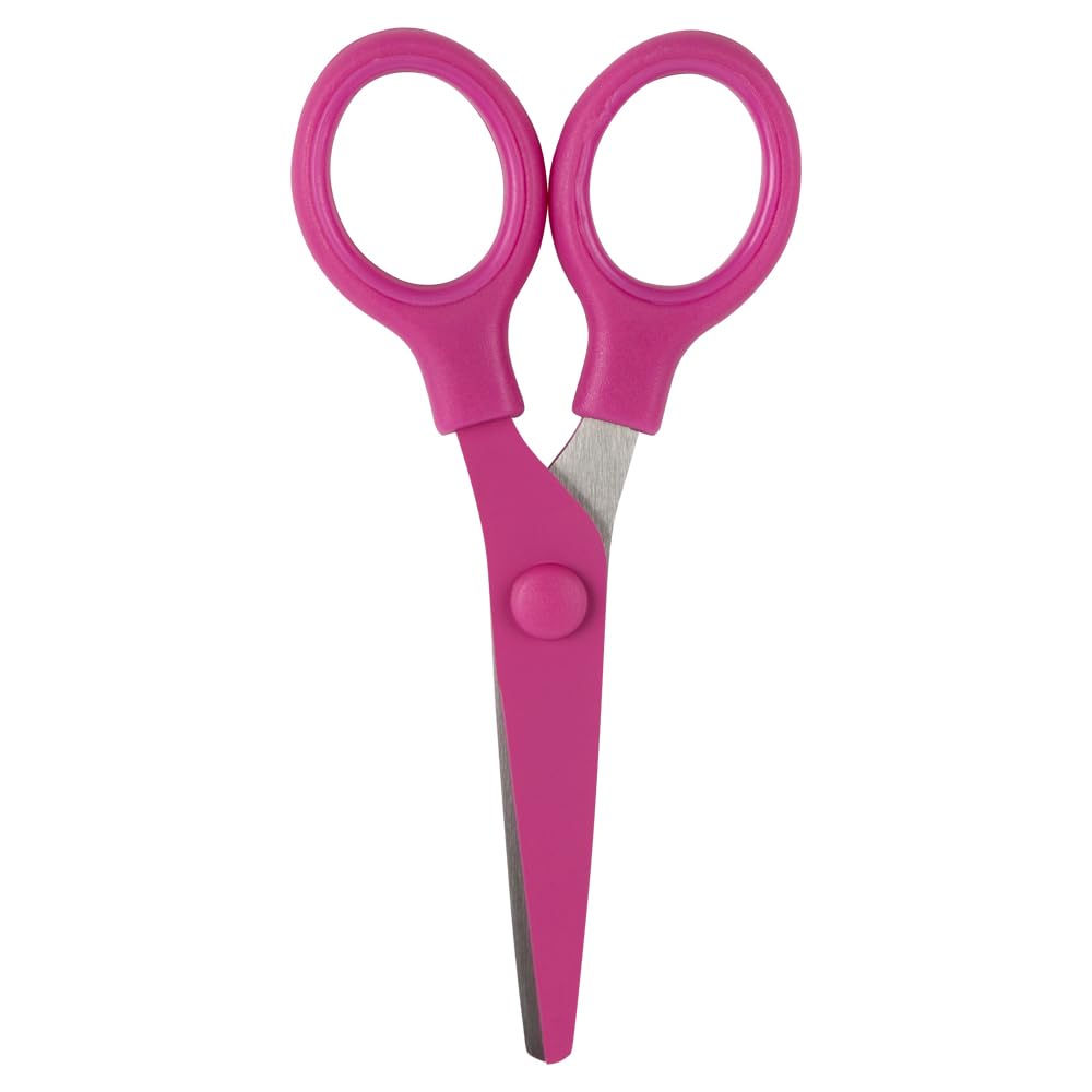 JAM PAPER Multi-Purpose Precision Scissors - 8 Inch - White - Ergonomic Handle & Stainless Steel Blades - Sold Individually