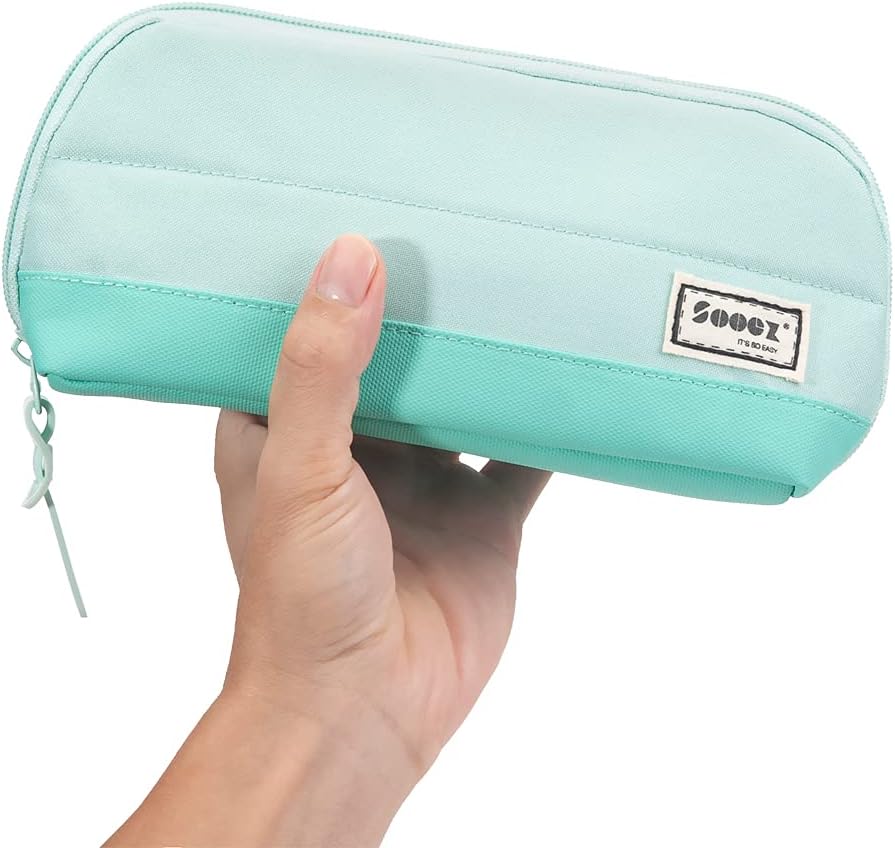 Sooez Wide-Opening Pencil Pen Case, Lightweight Spacious Pencil Bag Pouch