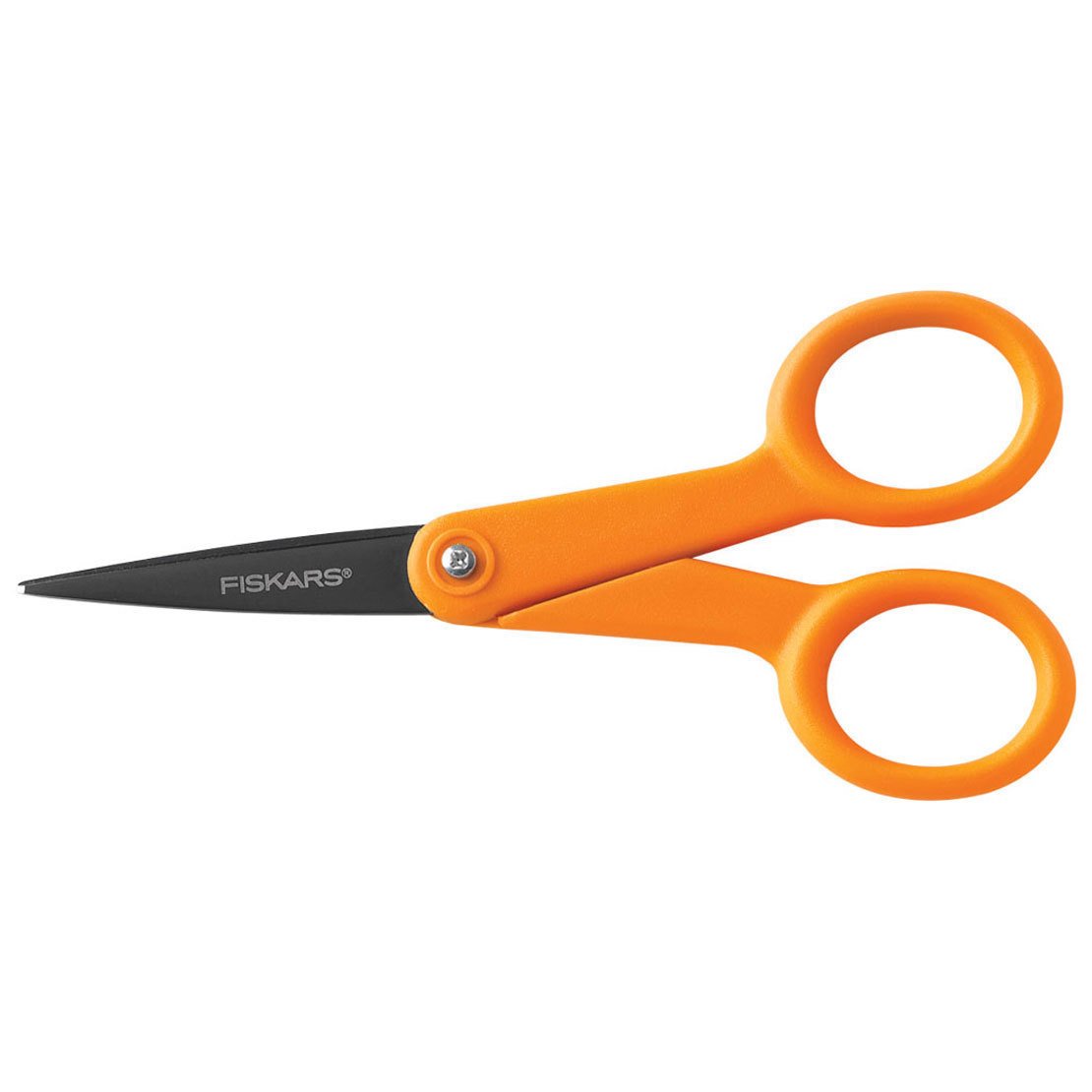Fiskars 5" Orange-Handled Micro-Tip Fabric Scissors, No. 5