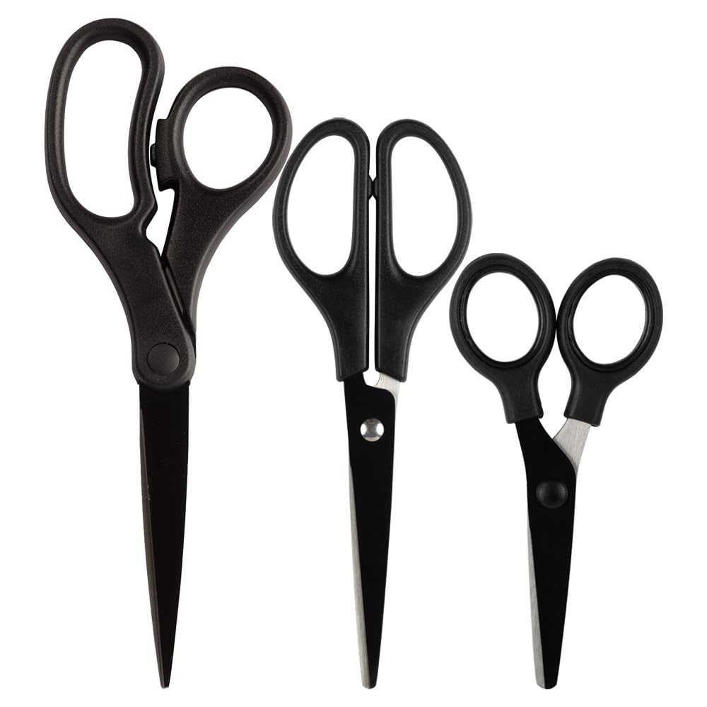 JAM PAPER Multi-Purpose Precision Scissors - 8 Inch - White - Ergonomic Handle & Stainless Steel Blades - Sold Individually