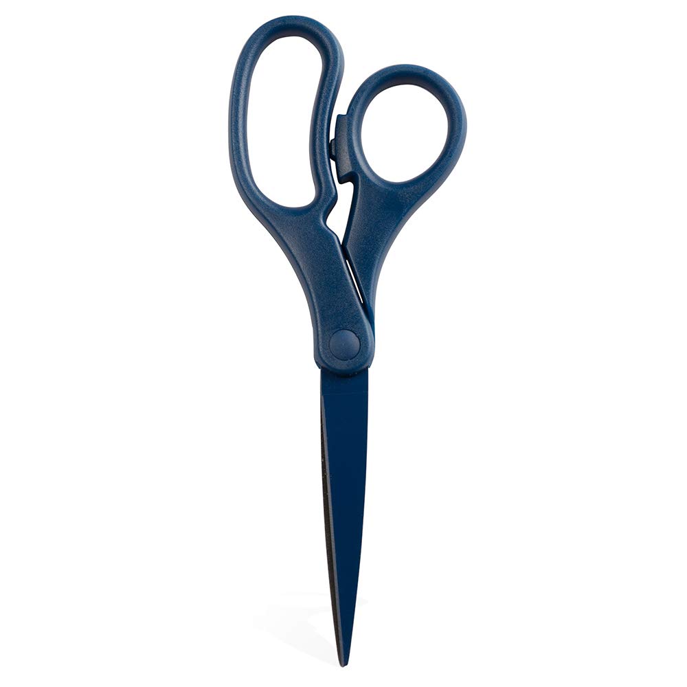 JAM PAPER Multi-Purpose Precision Scissors - 8 Inch - White - Ergonomic Handle & Stainless Steel Blades - Sold Individually