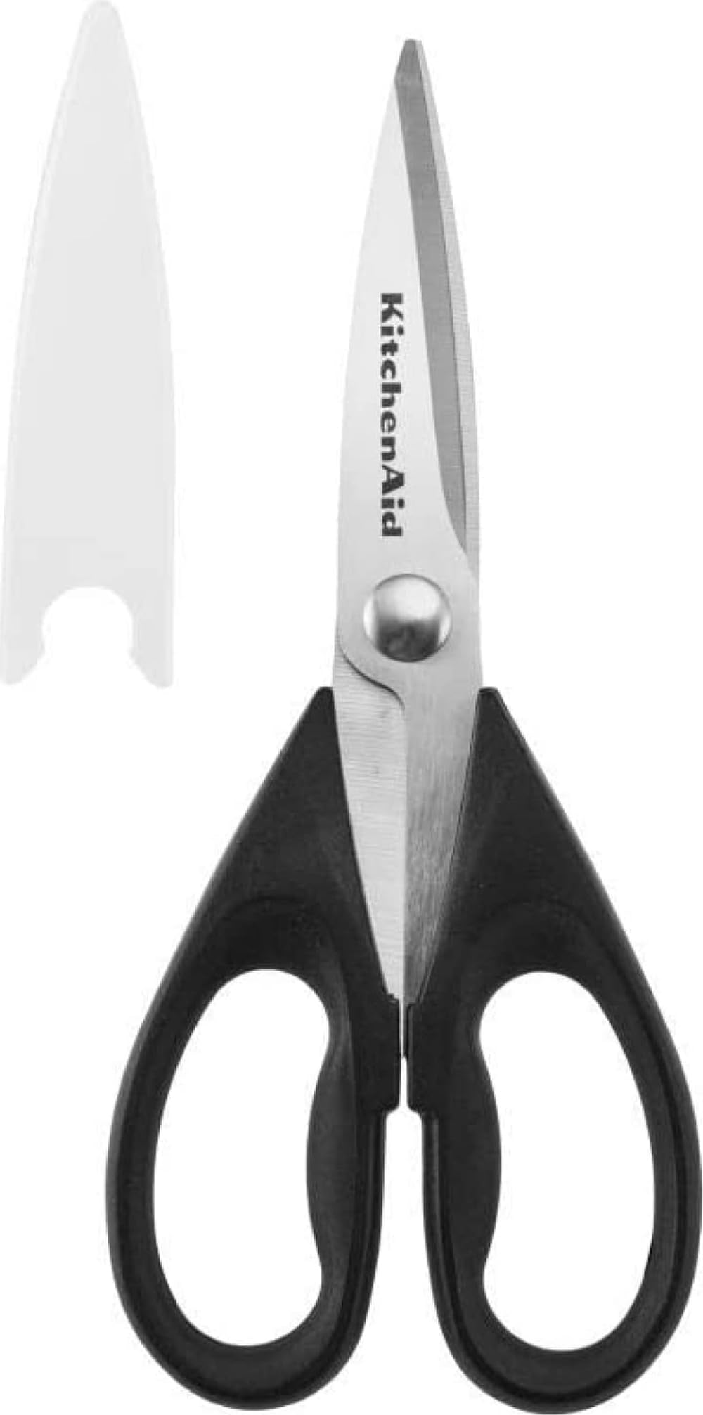 KitchenAid All Purpose Kitchen Shears with Protective Sheath Durable Stainless Steel Scissors, Dishwasher Safe, Soft Grip Comfort Handle, 8.72 Inch, Pistachio