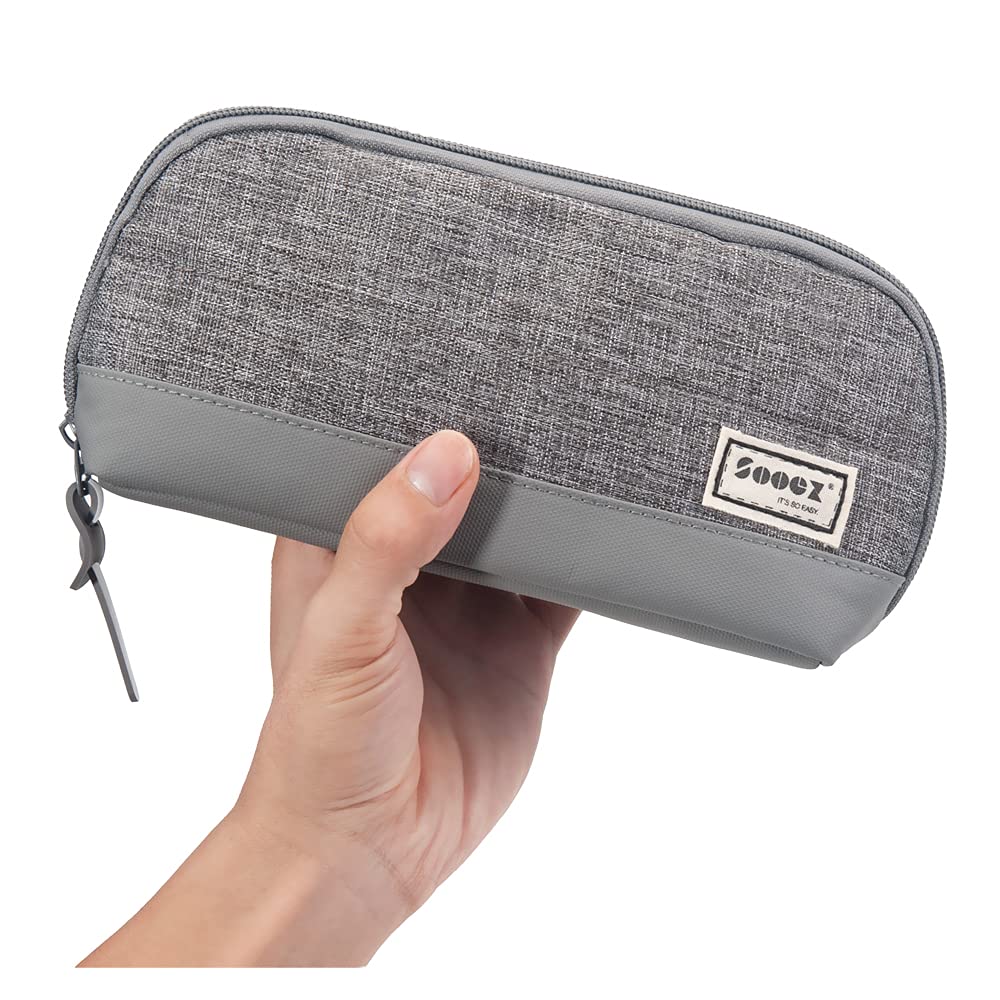 Sooez Wide-Opening Pencil Pen Case, Lightweight Spacious Pencil Bag Pouch