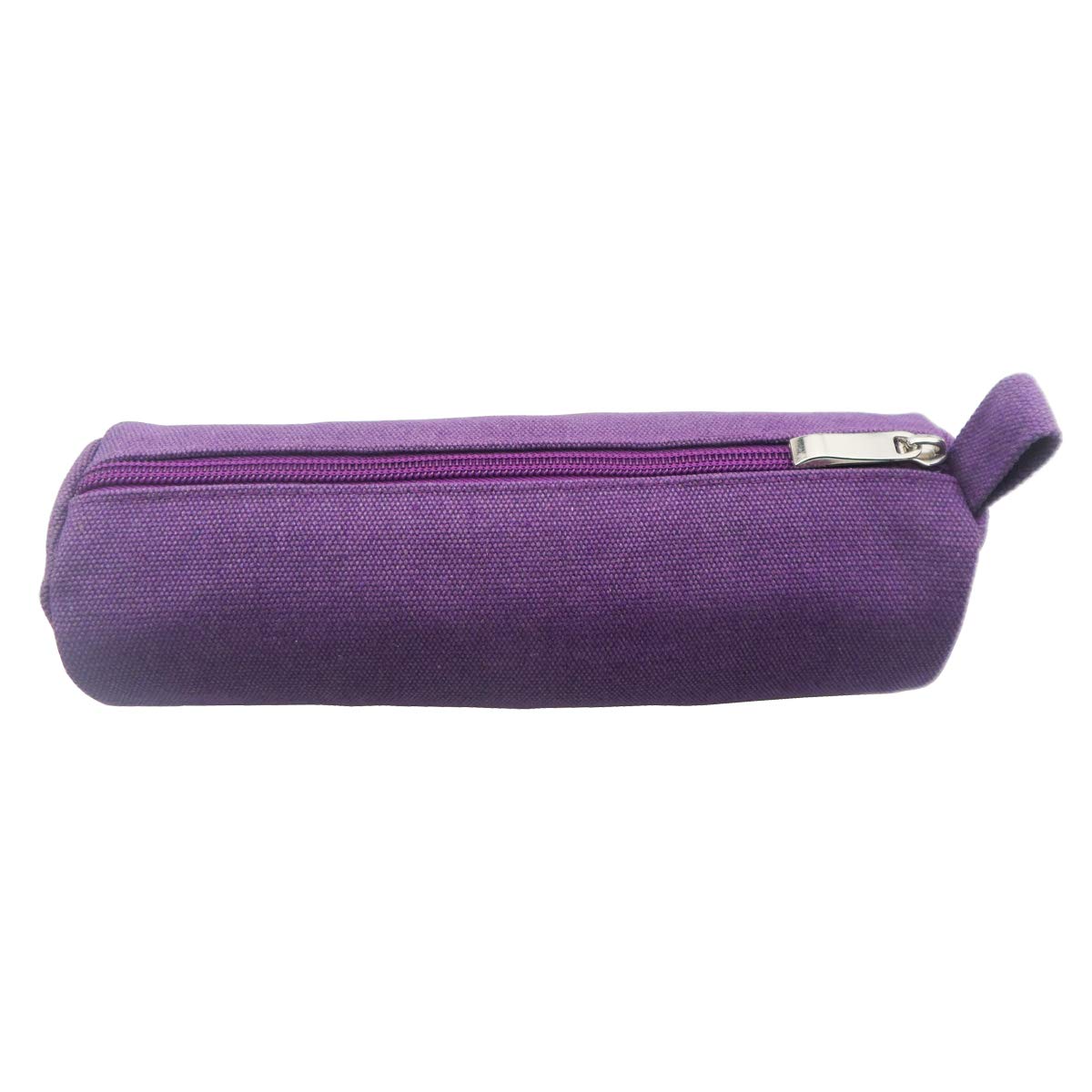 Heavy Canvas Stationery Portable Compact Simple Zipper Pencil Case and Durable Small Medicine Bag 1 Pack Khaki