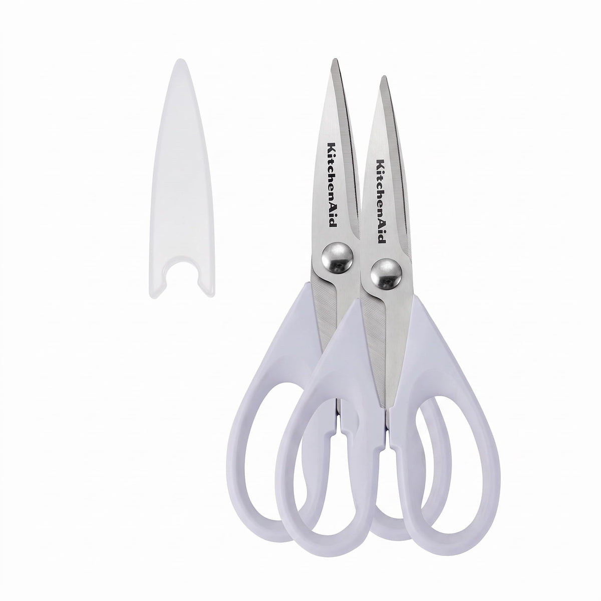 KitchenAid All Purpose Kitchen Shears with Protective Sheath Durable Stainless Steel Scissors, Dishwasher Safe, Soft Grip Comfort Handle, 8.72 Inch, Pistachio