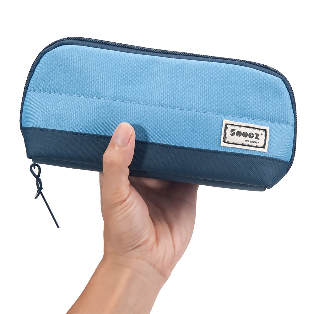 Sooez Wide-Opening Pencil Pen Case, Lightweight Spacious Pencil Bag Pouch