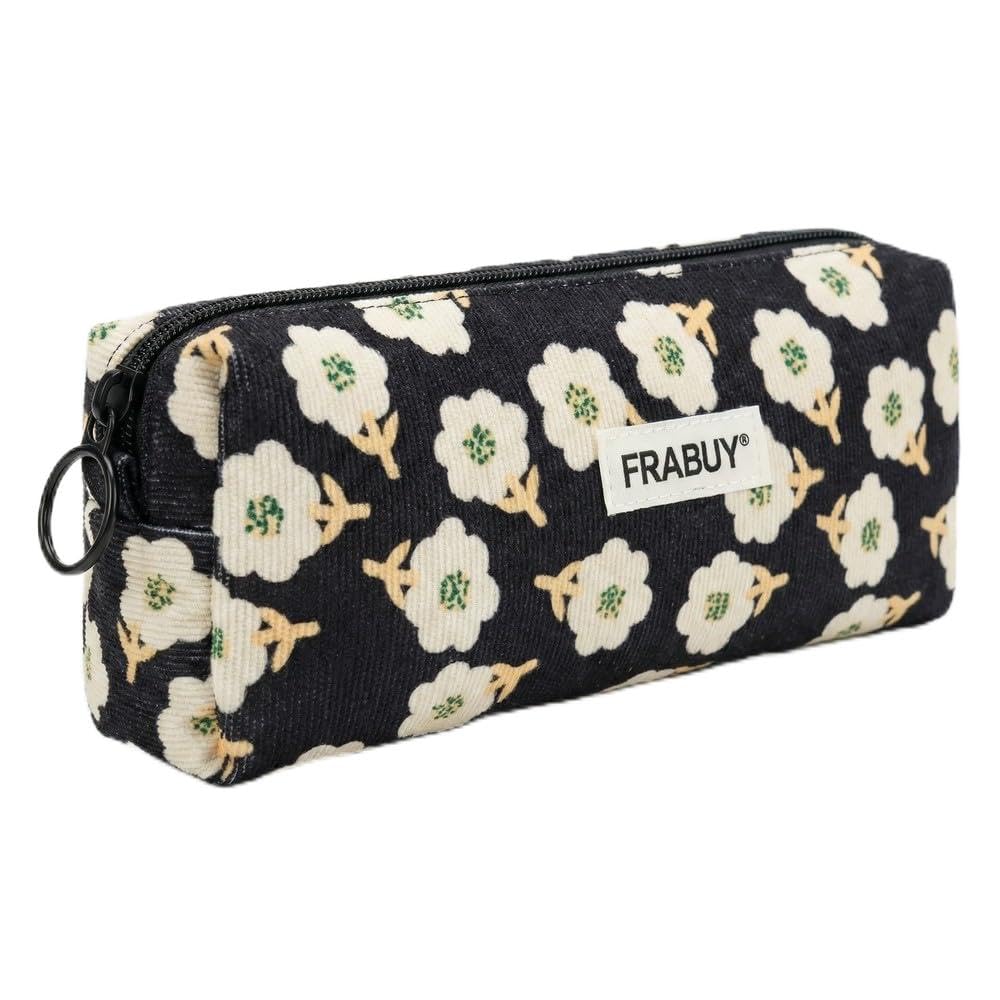 Soft Corduroy Pencil Case Pen Pouch Organizer, Small Stationery Bag