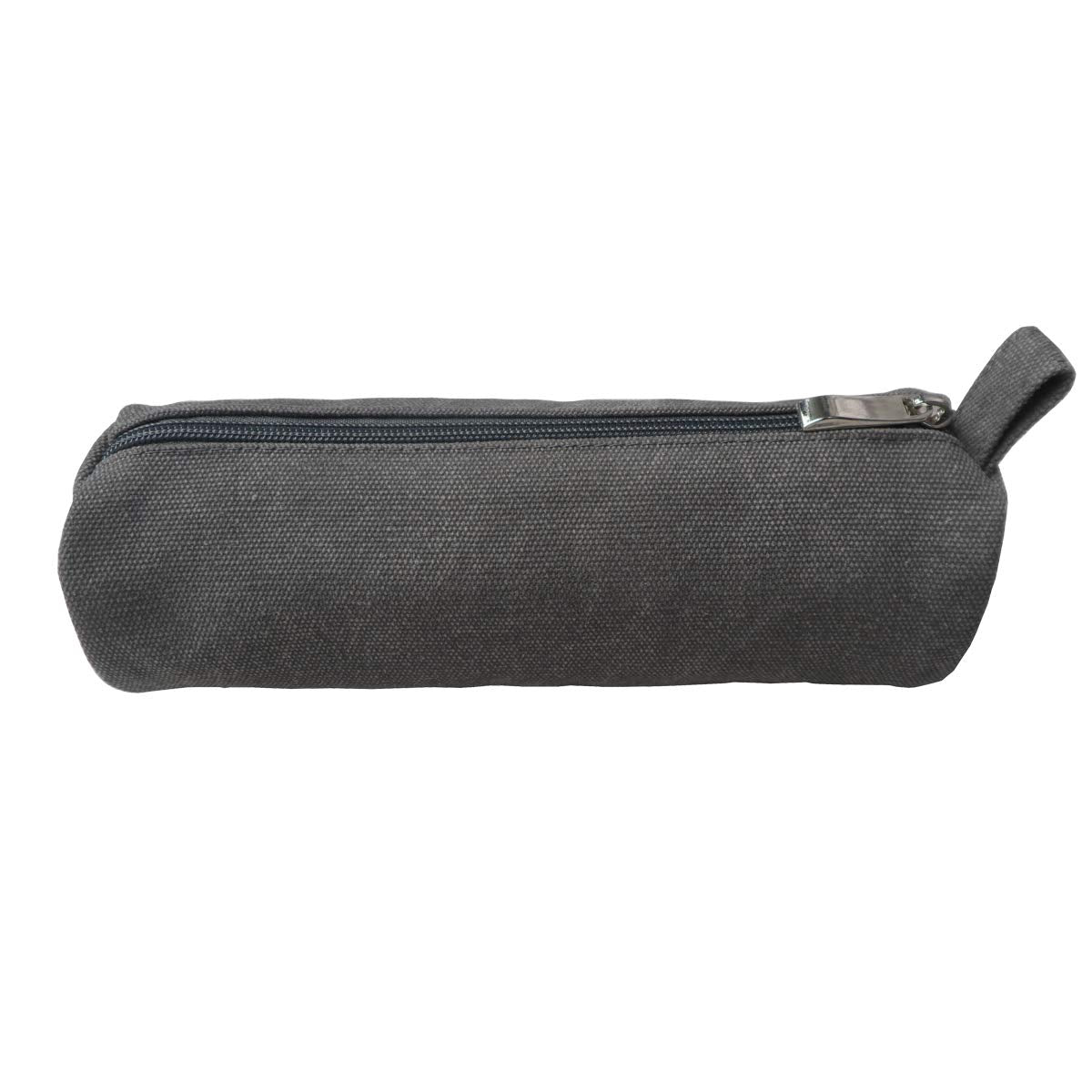 Heavy Canvas Stationery Portable Compact Simple Zipper Pencil Case and Durable Small Medicine Bag 1 Pack Khaki